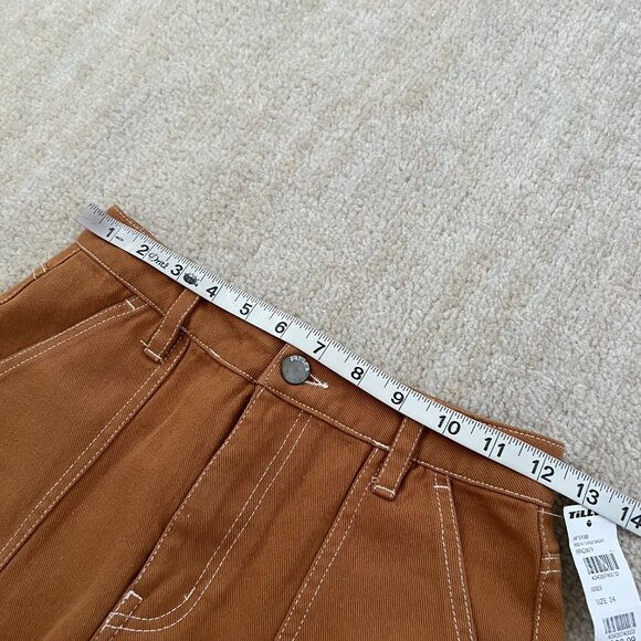 NWT Tillys RSQ High Rise Cargo Jeans Denim Shorts 24 - Picture 7 of 9